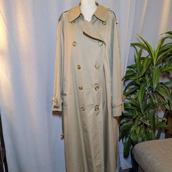 Burberry Trench Coat Tan Camel Honey Long Nova Belt Check 40 Regular - Picture 1 of 16